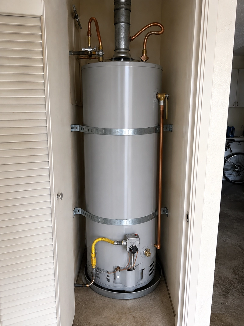 New Water Heater Installation in Irvine, CA New water heater installation in an Irvine, CA condominium